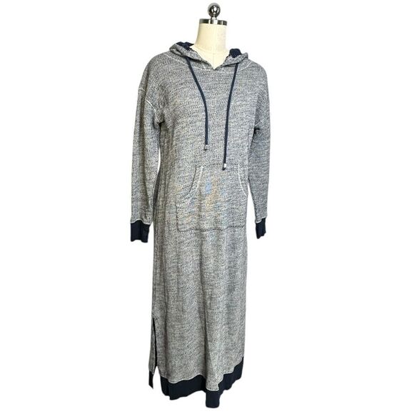 Soft Surroundings Lazy Day Terry Lounge Dress in Navy | XS - Picture 2 of 12